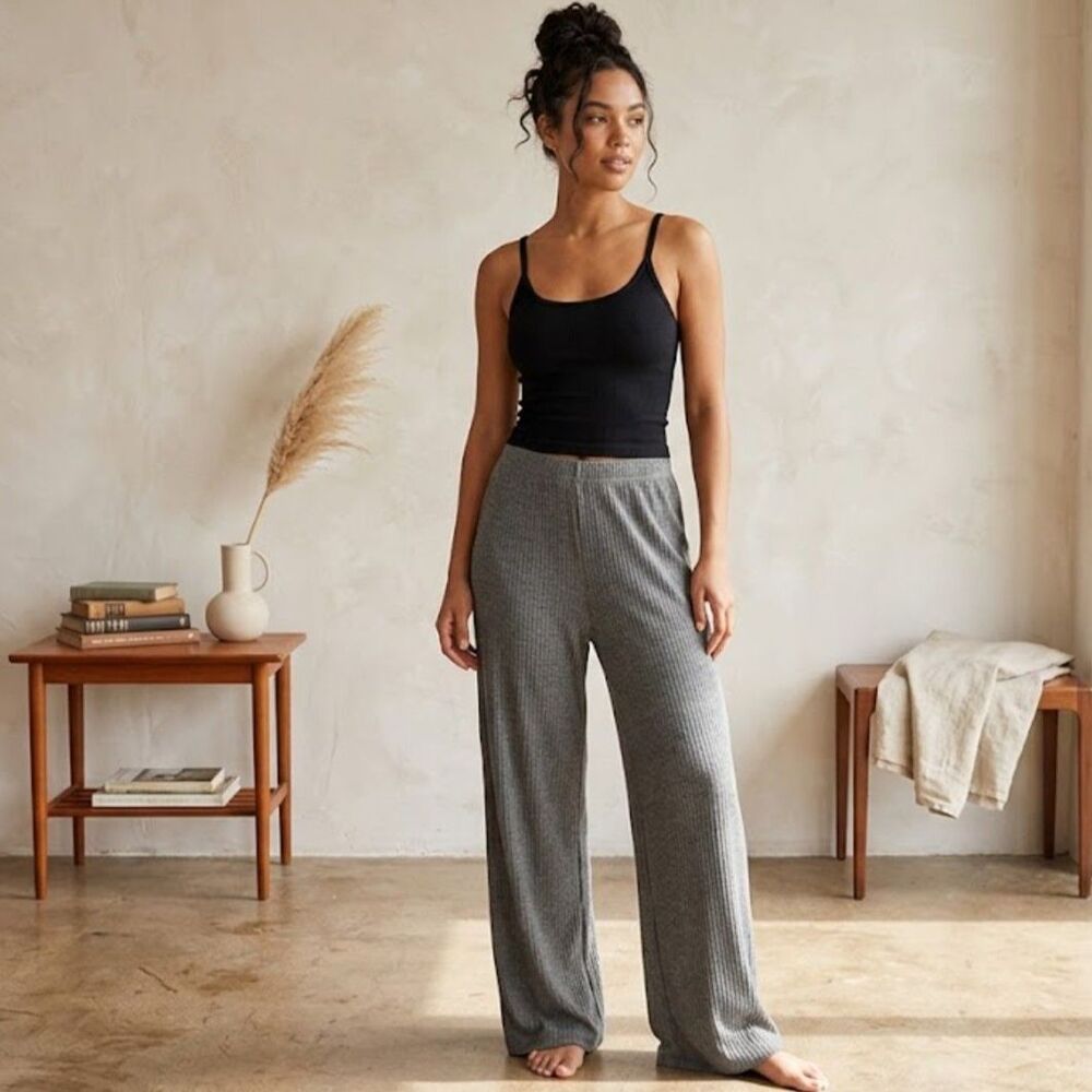 Express Women's Grey wide leg lounge pants super soft